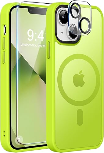 Vista 445 de MOCCA - Funda magnética resistente para iPhone 11 de 6.1 pulgadas, compatible con MagSafe, protector de pantalla de vidrio + protector de lente