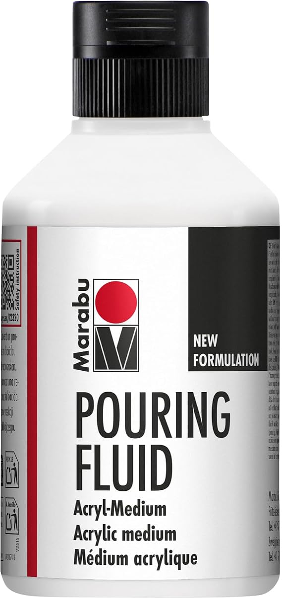 Pouring Fluid Acrylic Medium Thin Liquid M for Casting Applications and Filling Techniques - Improves the Gradient Properties of Acrylic Paints - Non-Yellowing 250 ml White