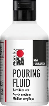 Pouring Fluid Acrylic Medium Thin Liquid M for Casting Applications and Filling Techniques - Improves the Gradient Properties of Acrylic Paints - Non-Yellowing 250 ml White