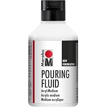 Pouring Fluid Acrylic Medium Thin Liquid M for Casting Applications and Filling Techniques - Improves the Gradient Properties of Acrylic Paints - Non-Yellowing 250 ml White
