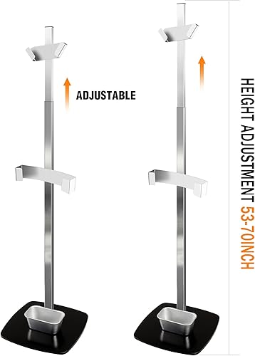 Miniatura 3 de Rejilla de acero inoxidable para pizza con base de metal resistente, altura total 70 pulgadas, soporte de una cara para horno de pizza, accesorios