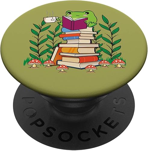 Cottagecore - Libro de lectura de rana Kawaii con diseño de ratas de biblioteca