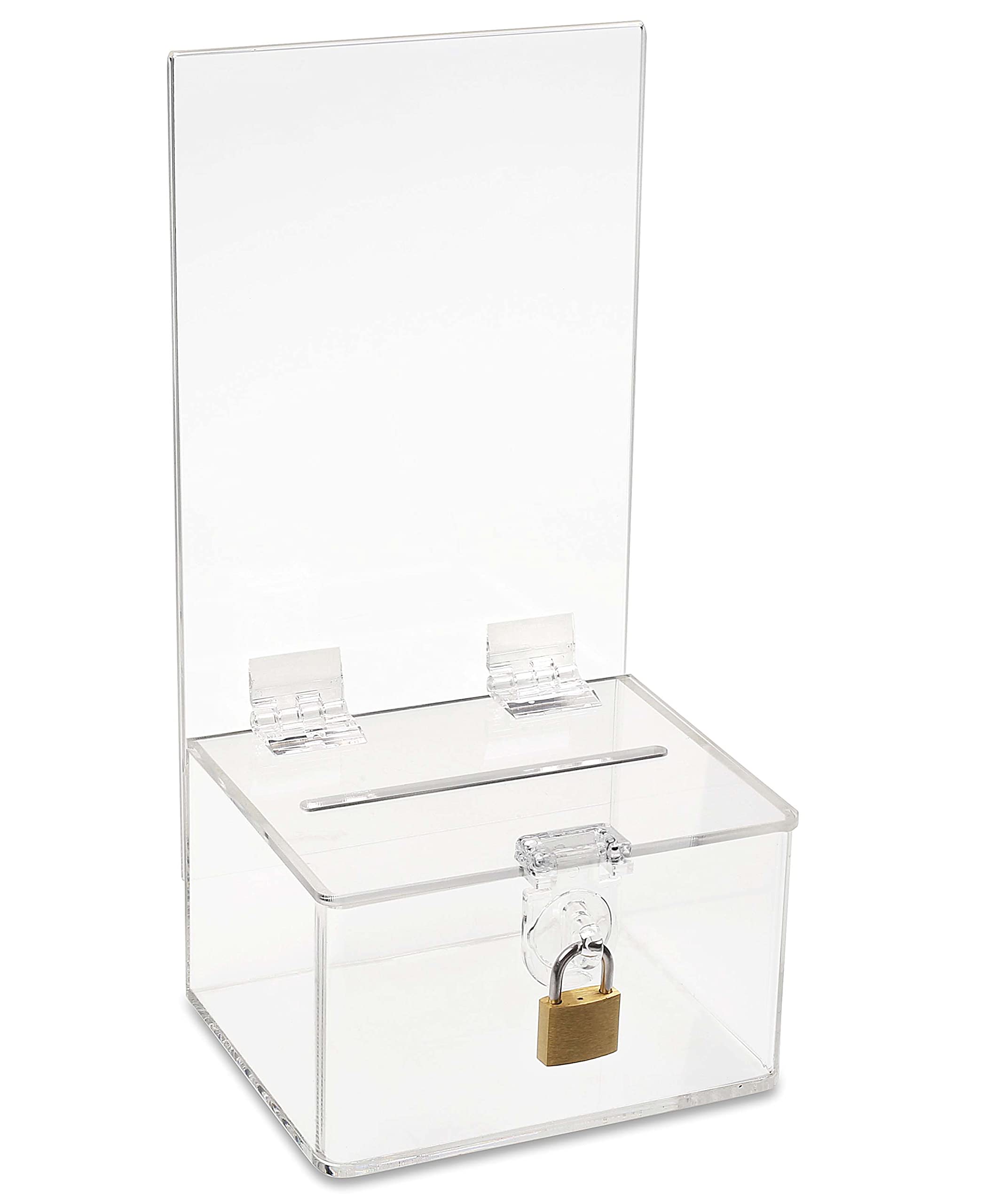 MCB Clear Acrylic Donation Box Ballot Box Charity Collection Box