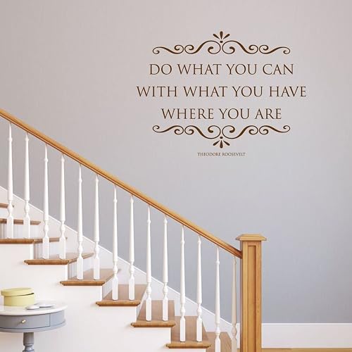 Amazon Com Wall Decals Quotes Inspirational Saying Theodore Roosevelt Do What You Can With What You Have Where You Are Handmade Products