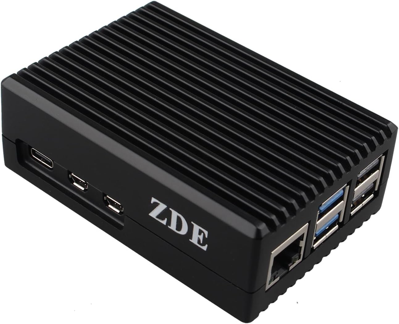 ZDE Aluminum Case for Raspberry Pi 5 Passive Cooling Heat Dissipation Case Enclosure for Raspberry Pi 5 8GB/4GB Computer Home Networking Hardware