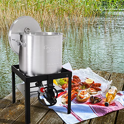 image for Creole Feast SBK0601 60 Qt. Seafood Boiling Kit with Strainer, Outdoor