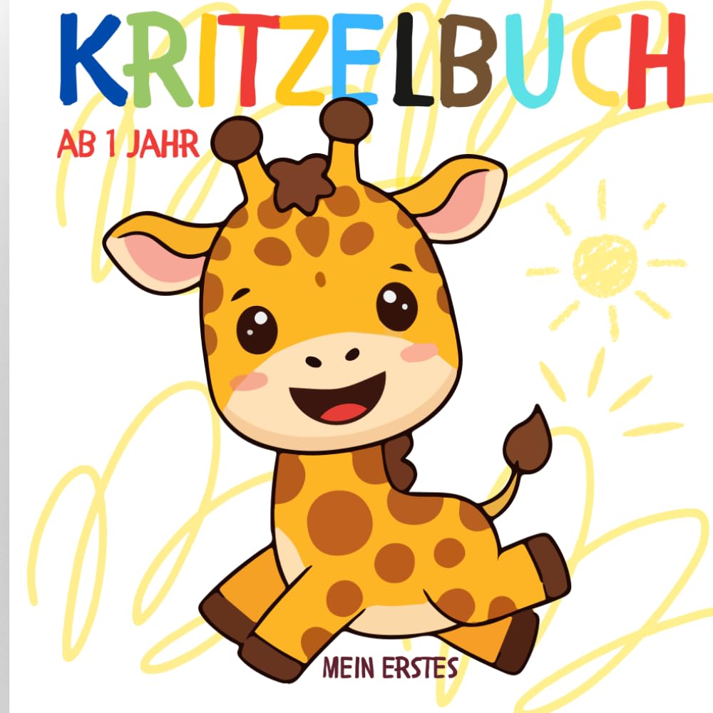 Mein erste kritzelbuch ab 1 Jahr: Motiven zum Ausmalen und Kritzeln | Erstes dickes Ausmalbuch mit 40 einfachen Motiven für Mädchen und Jungen.