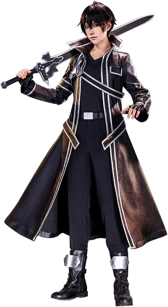 KIRA KIRA Kirigaya Kazuto Cosplay Doki-SR Sword Art Online SAO Kirito Cosplay Costume for Halloween Cosplay