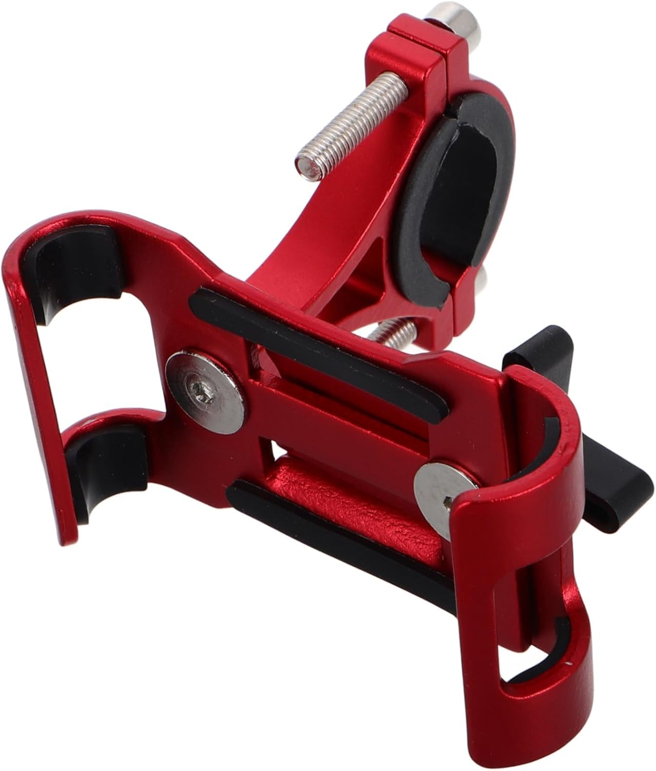 Aluminum Alloy Phone Holder for Bike and Motorcycle Handlebar Mount for Secure Grip and Easy Installation Compatible with Smartphones Bicycle Accessory,Red
