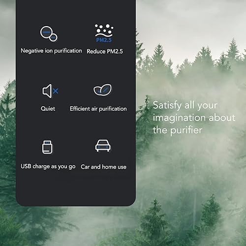 Miniatura 5 de Limpiador de aire pequeño de escritorio eliminación de humo de olor reducción de ruido purificador de aire portátil para salón de belleza dormitorio