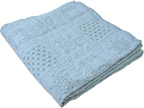 Multi Cover Square 200x200cm Surface Fabric 100% Cotton Quilted Wash Quilt 910-2020 (Light Blue)