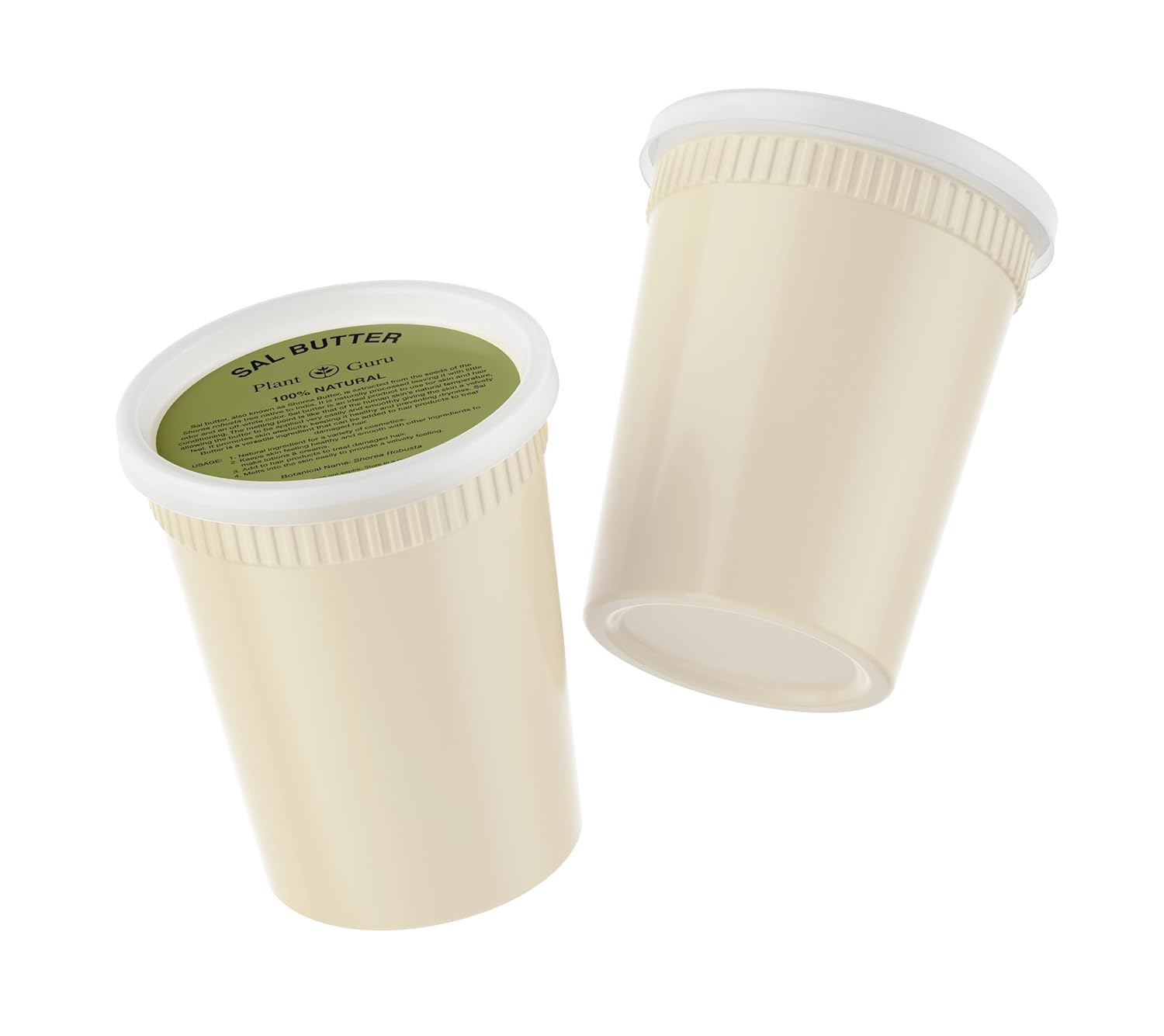 Plant Guru Raw Sal Seed Butter 32 oz. / 2 lbs. 100% Pure Natural Cold Pressed - Great for Skin, Body and Hair Moisturizer, DIY Creams, Balms, Lotions and Soap Making.