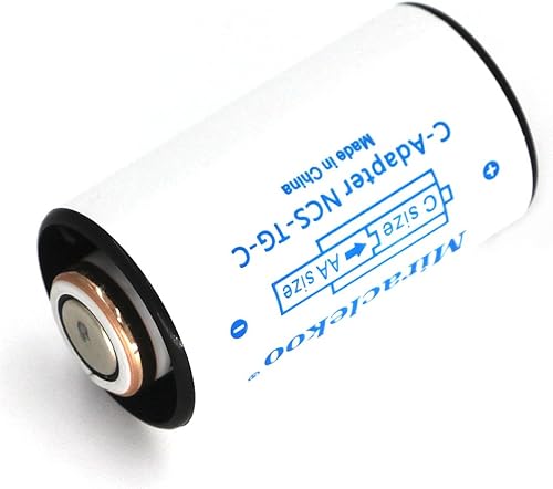 Miniatura 4 de Separadores de batería de tamaño C para Sanyo Eneloop u otras baterías AA, adaptador de batería de tamaño AA a C, convertidor de batería C, paquete