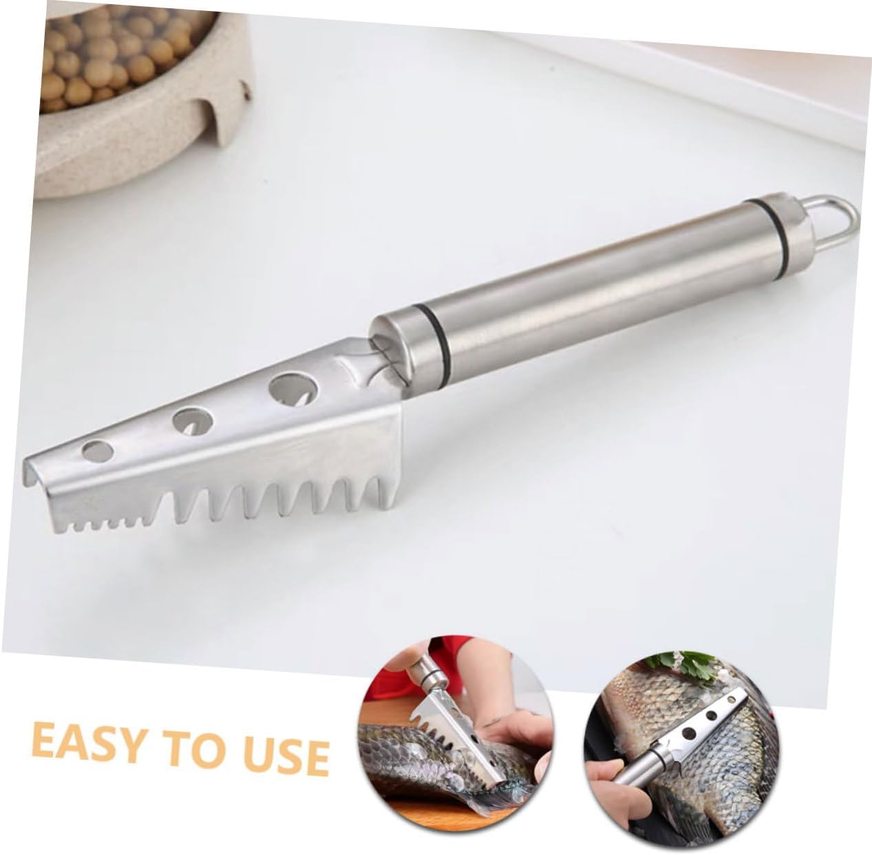 2pcs Stainless Steel Fish Scaler for Home Kitchen Manual Skin Removal image 3