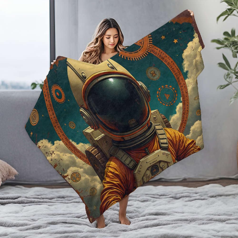 Couverture en flanelle espace pour soirée cinéma et lecture cocooning