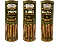 Vista 3 de Dolcetto Galletas de chocolate gourmet rellenas de crema prémium de obleas enrolladas, paquete de 3 (3 onzas)
