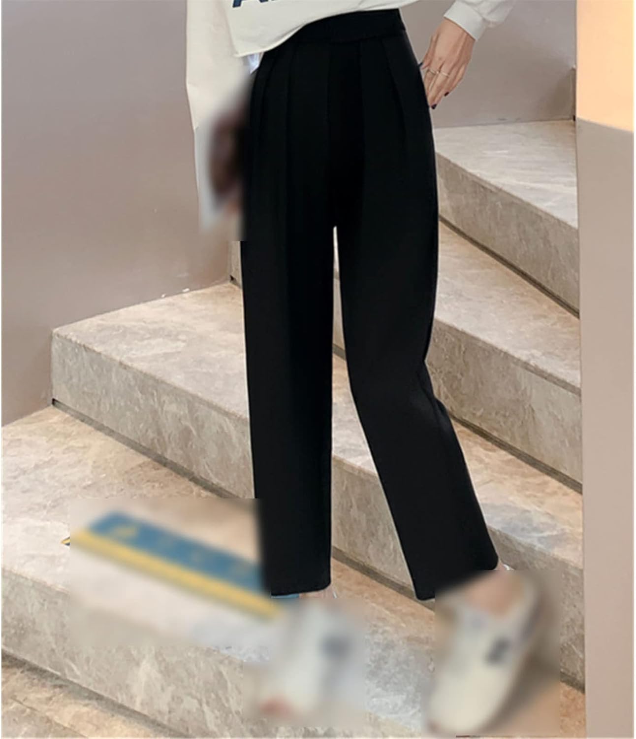 Kelsiop Harem Suit Pants Women's Autumn Loose Pants Fashion High Waist Elegant Office Workers Street Pants
