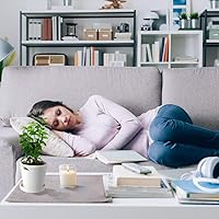 Vista 3 de Set of 12 White Votive Candles Clear Glass Filled Unscented Soy Wax Candle for Home Décor Spa Weddings Birthday Holidays Party and DIY