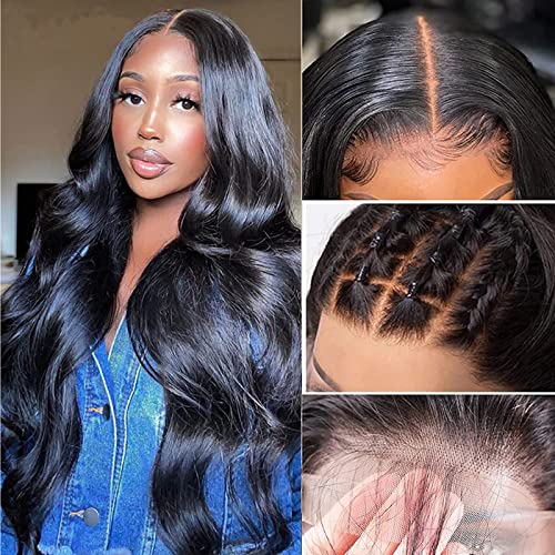 Vipvyong Lace Front Wigs For Black Women Human Hair Body Wave, Premium Glueless Lace Front Wigs Human Hair Pre Plucked With Baby Hair, Soft 4X4 Hd Lace Closure Wigs Natural Color (16 Inch) #TOP1