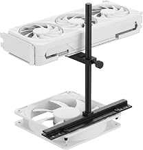 Black GPU Support Bracket, Video Card Sag Holder, Adjustable Stand | Fan Mount, Anti GPU Sag, 129mm