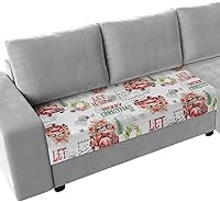 Vista 8 de Christmas Tree Couch Cushion Covers, Stretch Sofa Cover with Elastic Bottom, Merry Christmas Xmas Tree Snowflake Rustic Sofa Slipcovers Protector