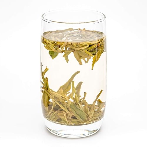 Miniatura 4 de Oriarm Té verde chino largo Jing 8.82 oz - Té de hojas sueltas del dragón del lago oeste - Primavera recogido Yuqian 1er grado