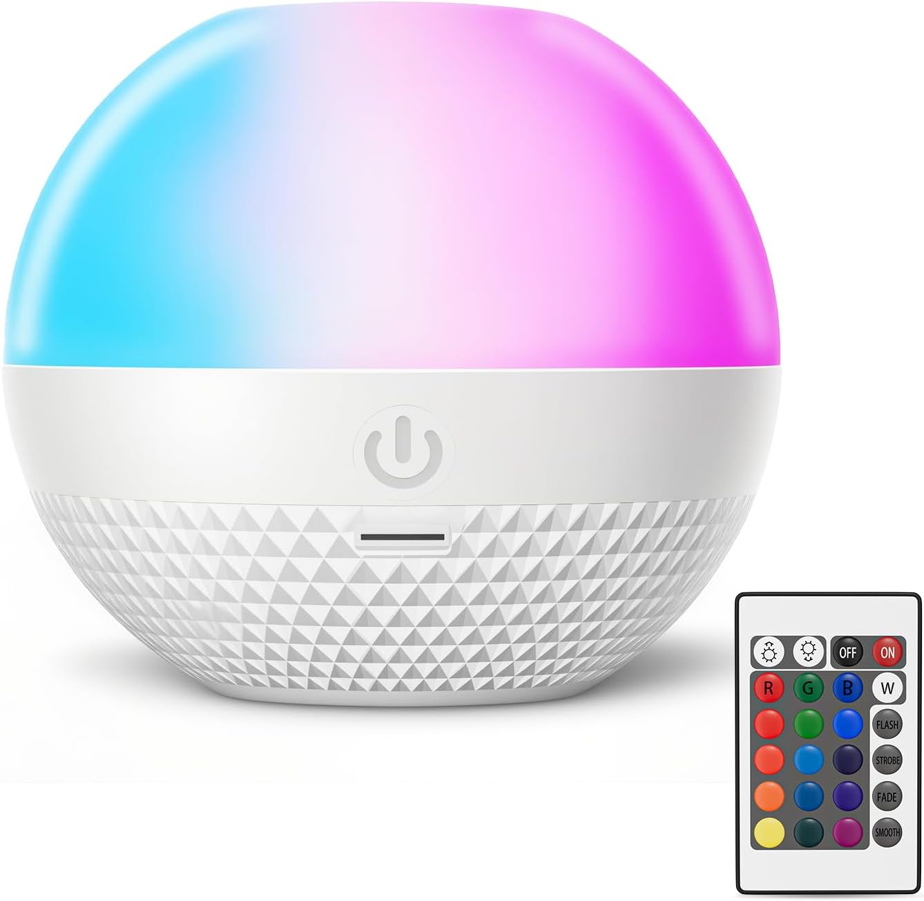 Night Light, Dimmable Touch Lamp for Bedroom, 16 RGB Colors, 5 Brightness, Portable Rechargeable Bedside Table Lamp for Baby Nursery Living Room