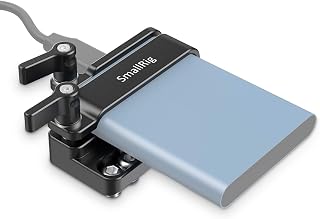 (New Version) SMALLRIG SSD Holder, Mounting Bracket for Samsung T5 SSD, Mount Adapter Compatible with SMALLRIG Cage for BMPCC 4K & 6K - 2245B
