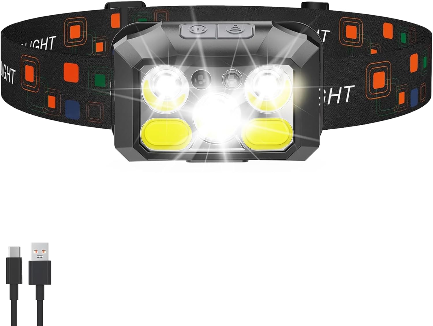 Rechargeable 400 Lumen LED Headlamp | 8 Modes, IPX4 Waterproof Rechargeable 400 Lumen LED Headlamp | 8 Modes, IPX4 Waterproof