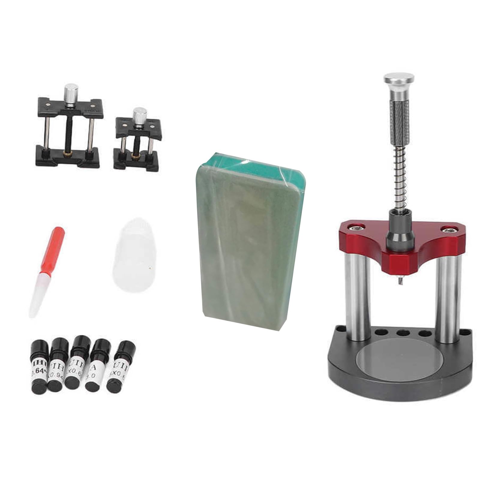 Juego profesional de reparación de pies de esfera de reloj con máquina de soldadura, máquina de reparación de textura de aleación, ideal para restauración de equipos de relojes de aleación de metal