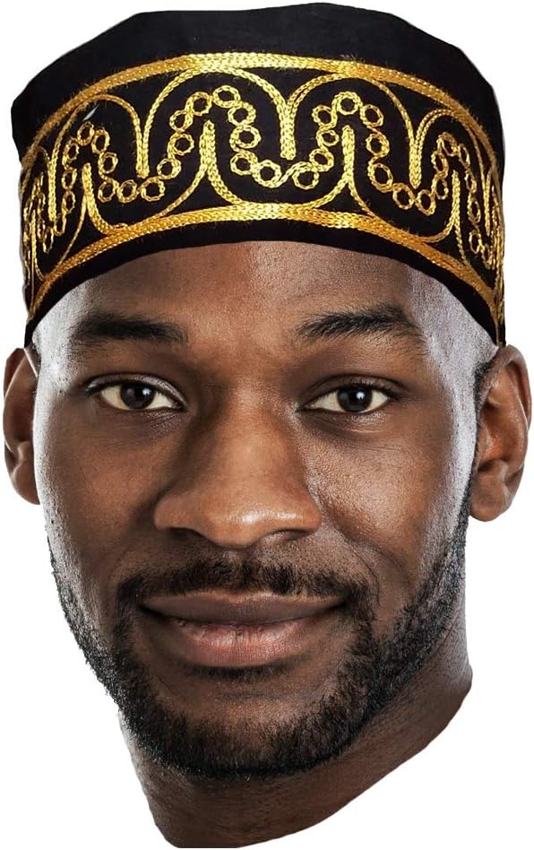 Adebo African Kufi Hat with Embroidery