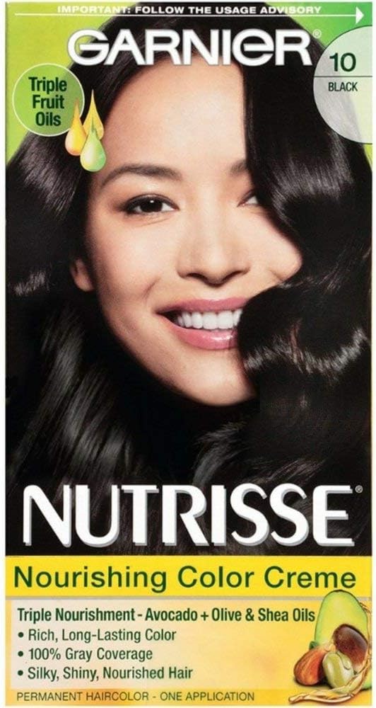 Garnier Nutrisse Nourishing Color Creme Black [10] 1 ea (Pack of 5)