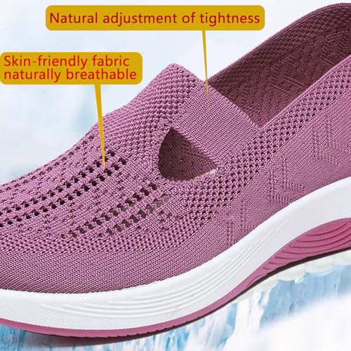 Women's Orthopedic Athletic Walking Shoes Slip On Casual Moderatearch Support Mesh-Comfortable Workout Sneakers2