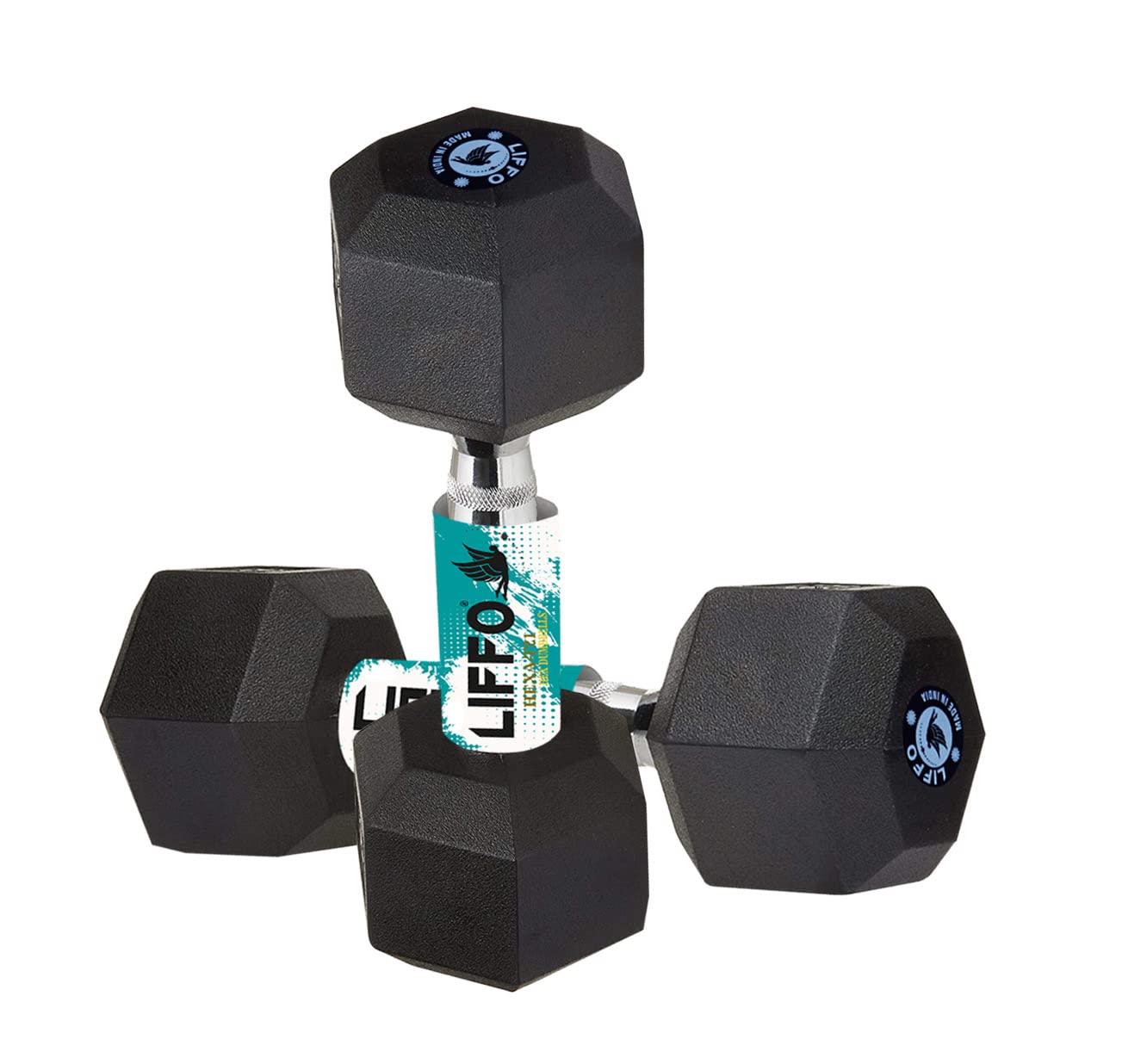 Liffo® Hexa Dumbbells 2KG x 2= 4KG Set for Gym Exercise and Heavy Duty Rubber Encased Workout Fro Mens and Womens (Pack of 2 Pcs) (B08W1XW3Y6) Amazon Price History, Amazon Price Tracker