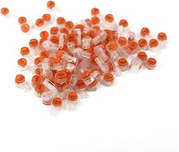 100pcs UY2 Cable Connectors Quick Splice Terminals Waterproof Connector with Transparent Orange Button