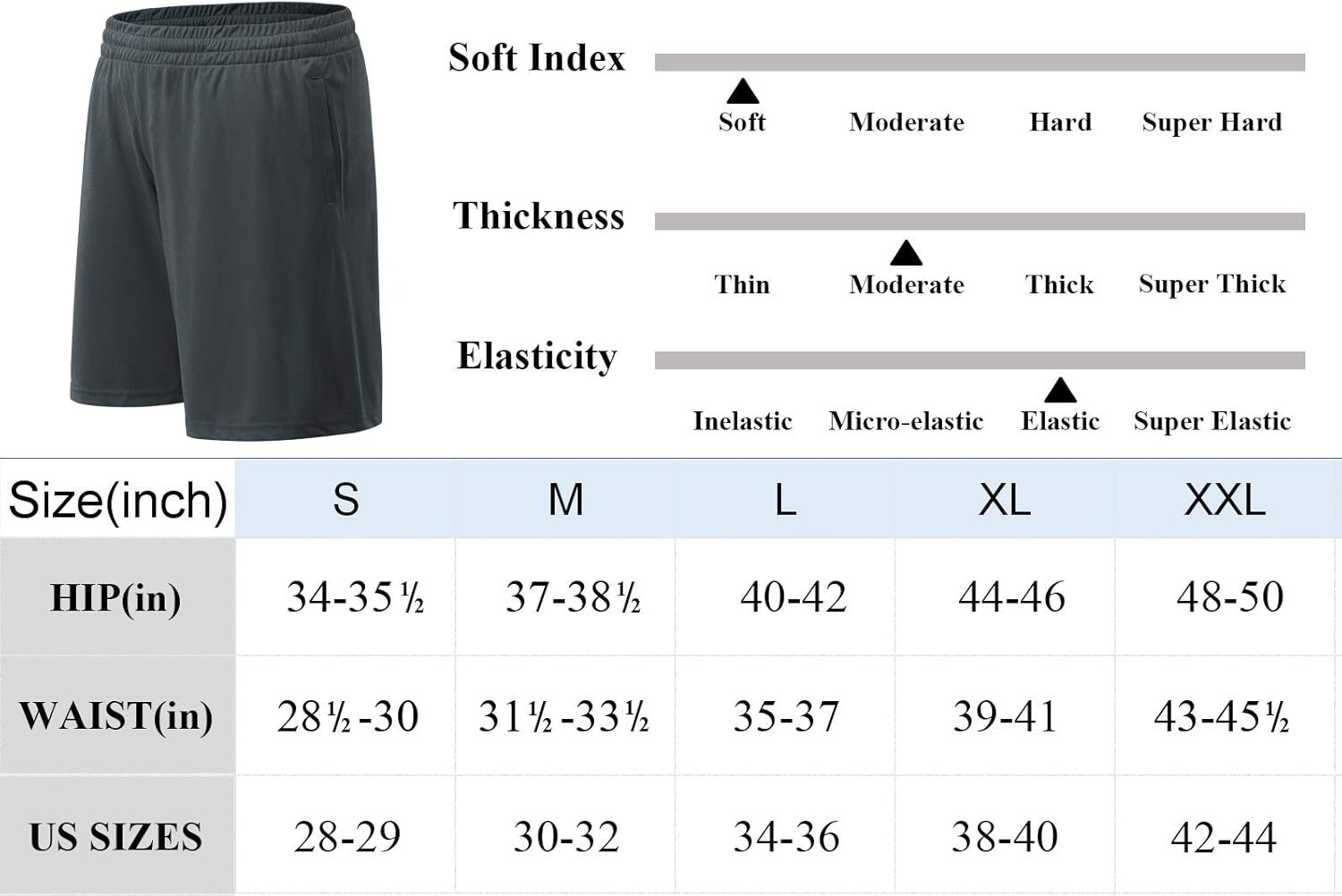 MCPORO Mens Athletic Shorts with Pockets Quick Drying Activewear for Gym Workout : Sports & Outdoors