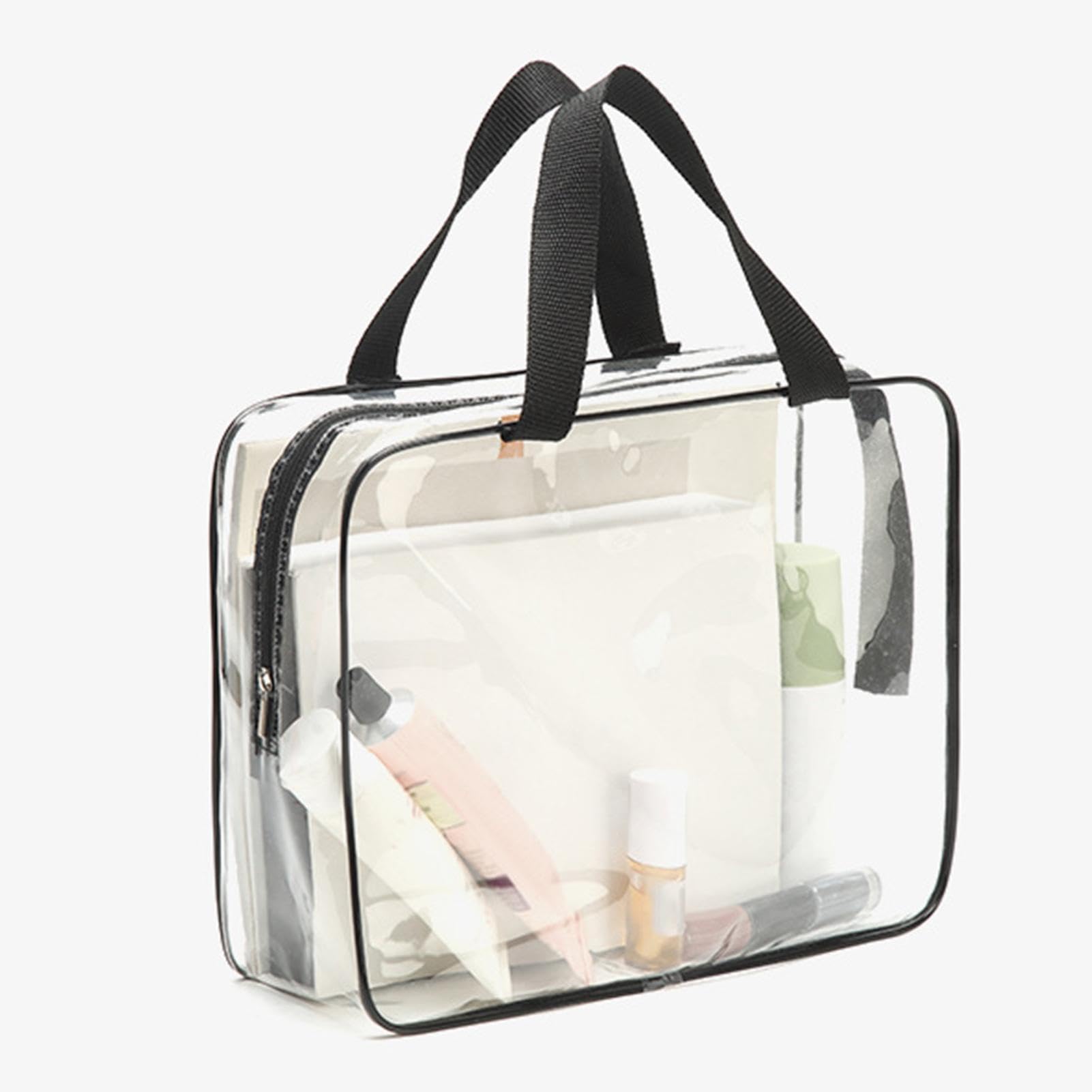 Transparante opbergzakken voor speelgoed - Transparante opbergtas voor speelgoed voor kinderen, set van 6 grote herbruikbare PVC-kledingopslag, waterdichte reistassen voor bouwstenen