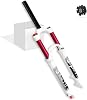 LvTu MTB Bicycle Air Front Wheel Fork 26 27.5 29 Inches Ultralight Magnesium Alloy Mountain Bike Suspension Fork Straight  Conical Tube for 1.5-2.45 Inch Tires Straight Manual Lock Out 26 inches