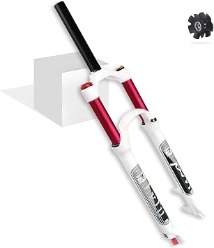 Air Front Fork 26 27.5 29 Inch, Magnesium Alloy Mountain Bike Suspension Fork Straight/Tapered Tube for 1.5-2.45" Tires