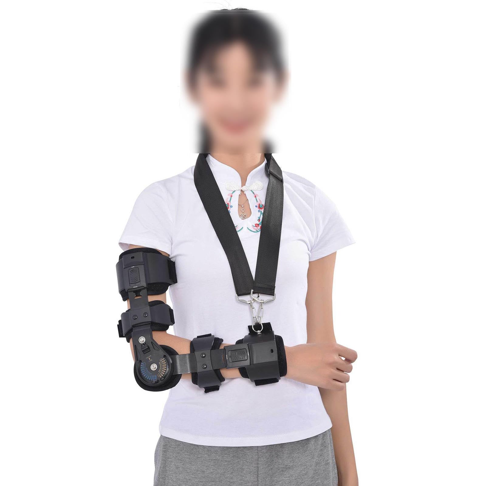 Tutore Fisso per Gomito per Uomo Donna Adulto, Immobilizzatore per Stecca Gomito Regolabile per Lussazione o Lussazione Del Gomito e Lesioni Dei Tessuti Molli, Supporto per Tutore,right