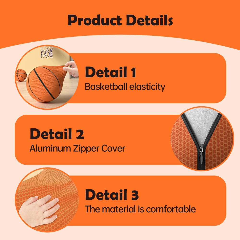 2026 New Silent Basketball, Silent Basketball Dribbling Indoor Foam Basketballs No Noise, Soundless Basketballs for Quiet Dribbling Indoor Training Size 3/5/7