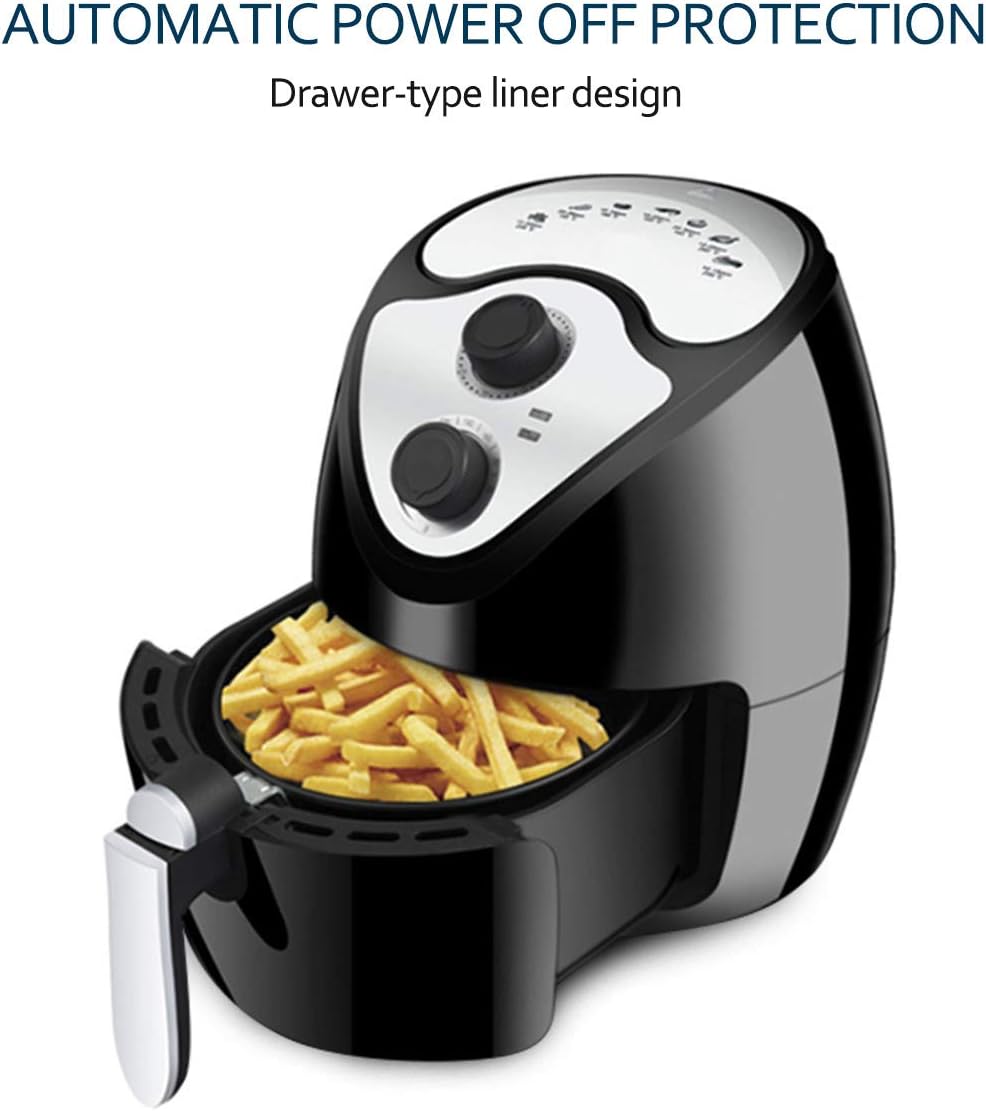 Close-up of the non-stick frying basket with safety handle and double layer separation