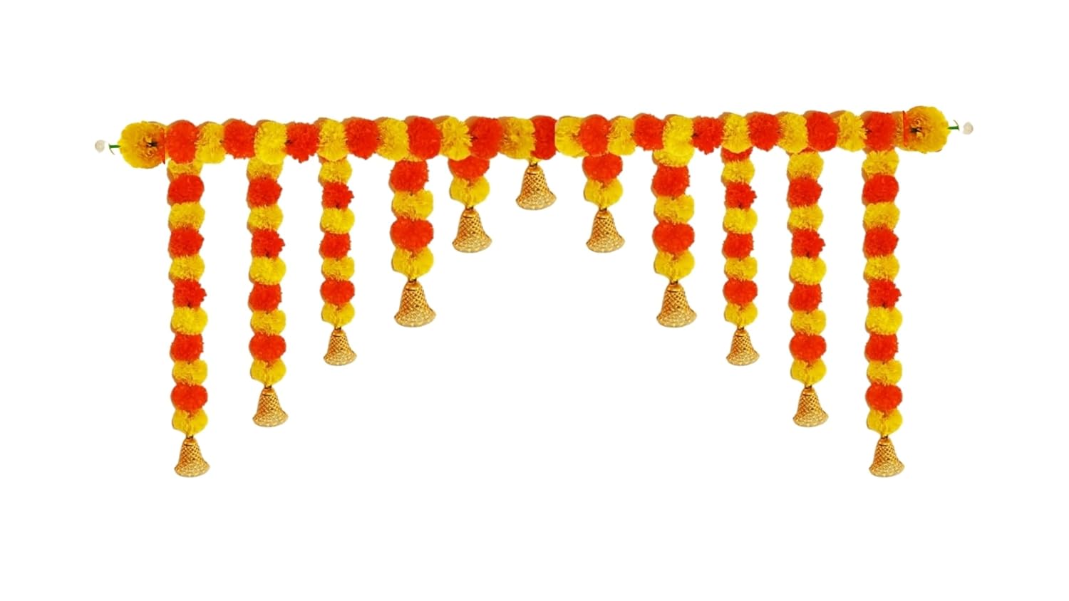 Buy Agnirva Handmade Decorative Yellow Orange Marigold Bell/toran/Door