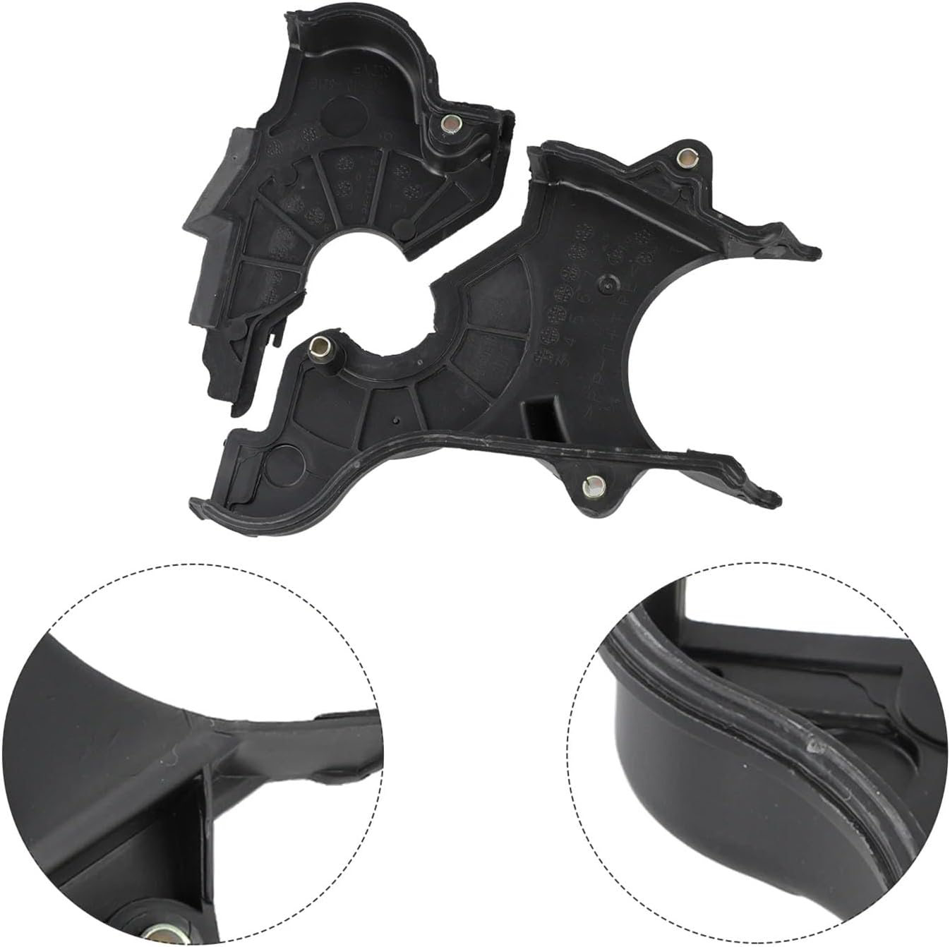 Timing Belt Guard Housing, Black Molded, OEM B6601050lE Engine Replacement Cover