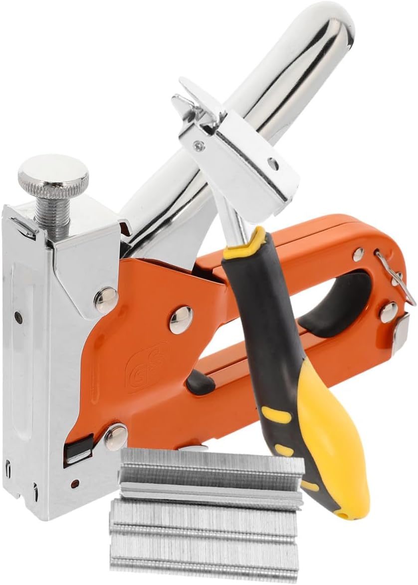 Abaodam Manual Stapler Tool Set with 600 Woodworking Staples and Staple Remover Portable Heavy Duty for Upholstery and Carpentry DIY