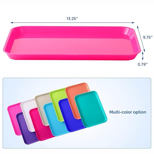 Miniatura 13 de JMU Bandejas dentales autoclavables, bandejas de plástico dentales para instrumento blanco, 13.25" X 9.75", tamaño B