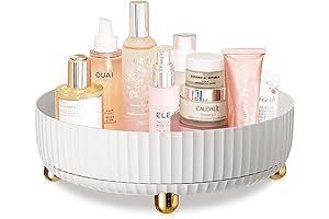 Spacious Rotating Makeup Organizer for Versatile Storage