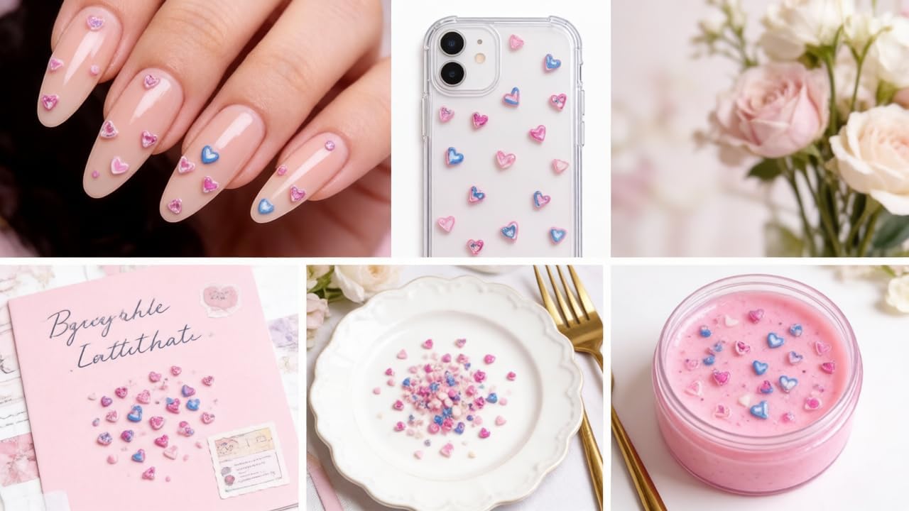 50g Colorful Fake Candy Resin Sprinkles Fake Candy Clay Sprinkles Polymer Sprinkles Polymer Clay Slices for Nail Art DIY Crafts Cake Phone Cas