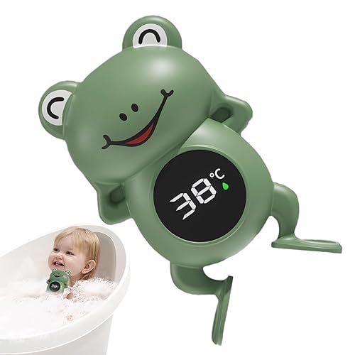 Miniatura 9 de Termómetros de baño para bebés, termómetro impermeable con diseño de rana de dibujos animados, digital tipo C, para familiares y amigos,