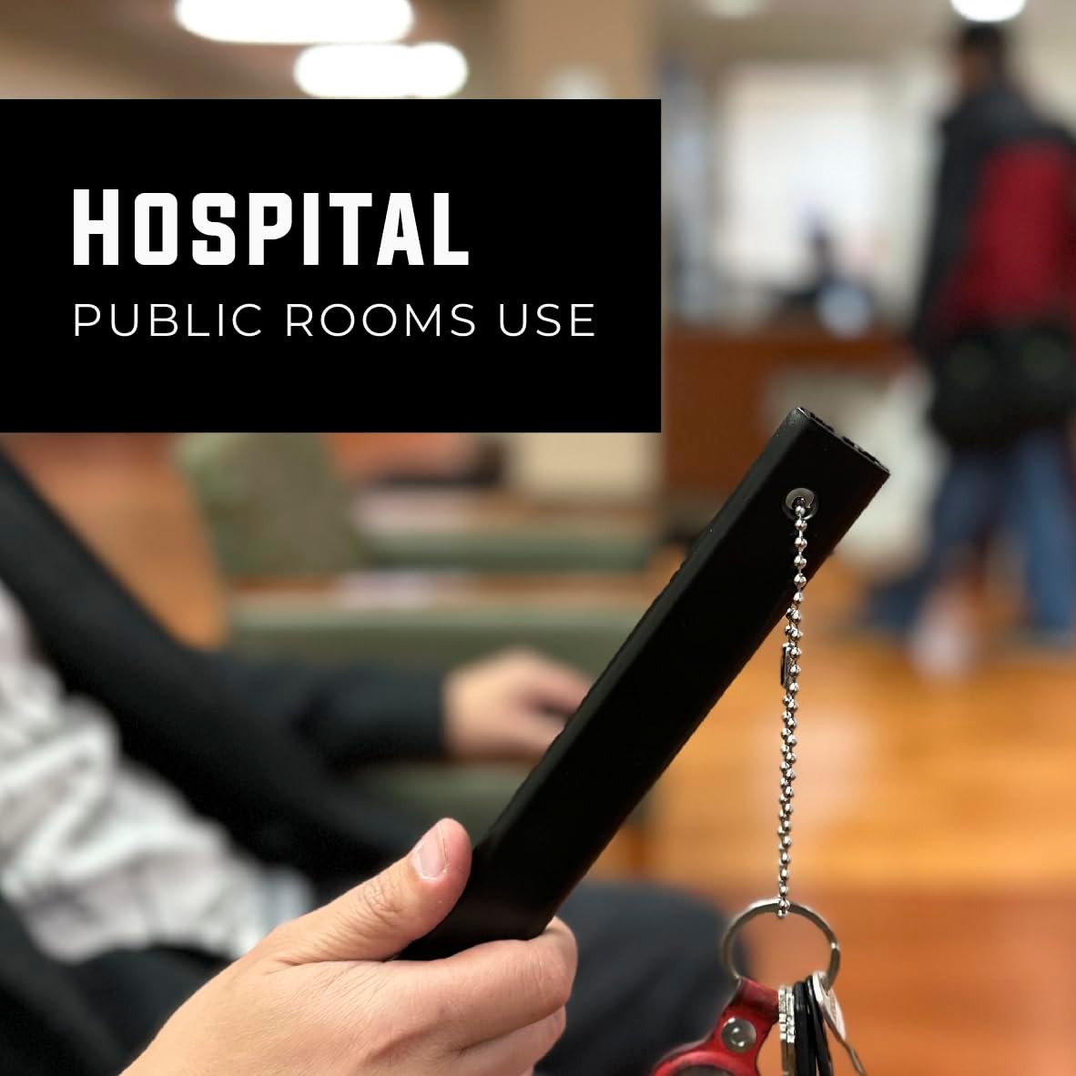 Commercial Grade Large Heavy-Duty Long Keychain for Homes and Public Restrooms